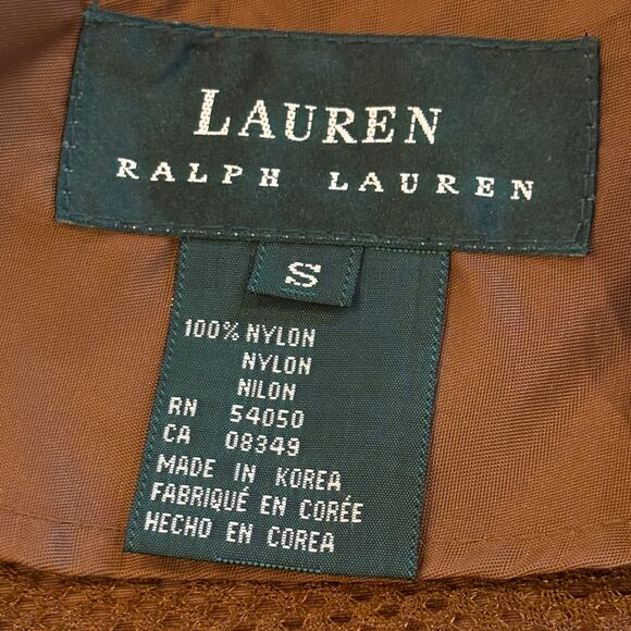 Ralph Lauren Utility Coat Womens S Brown Taffeta Nylon Jacket Drawstring Waist - Picture 7 of 15